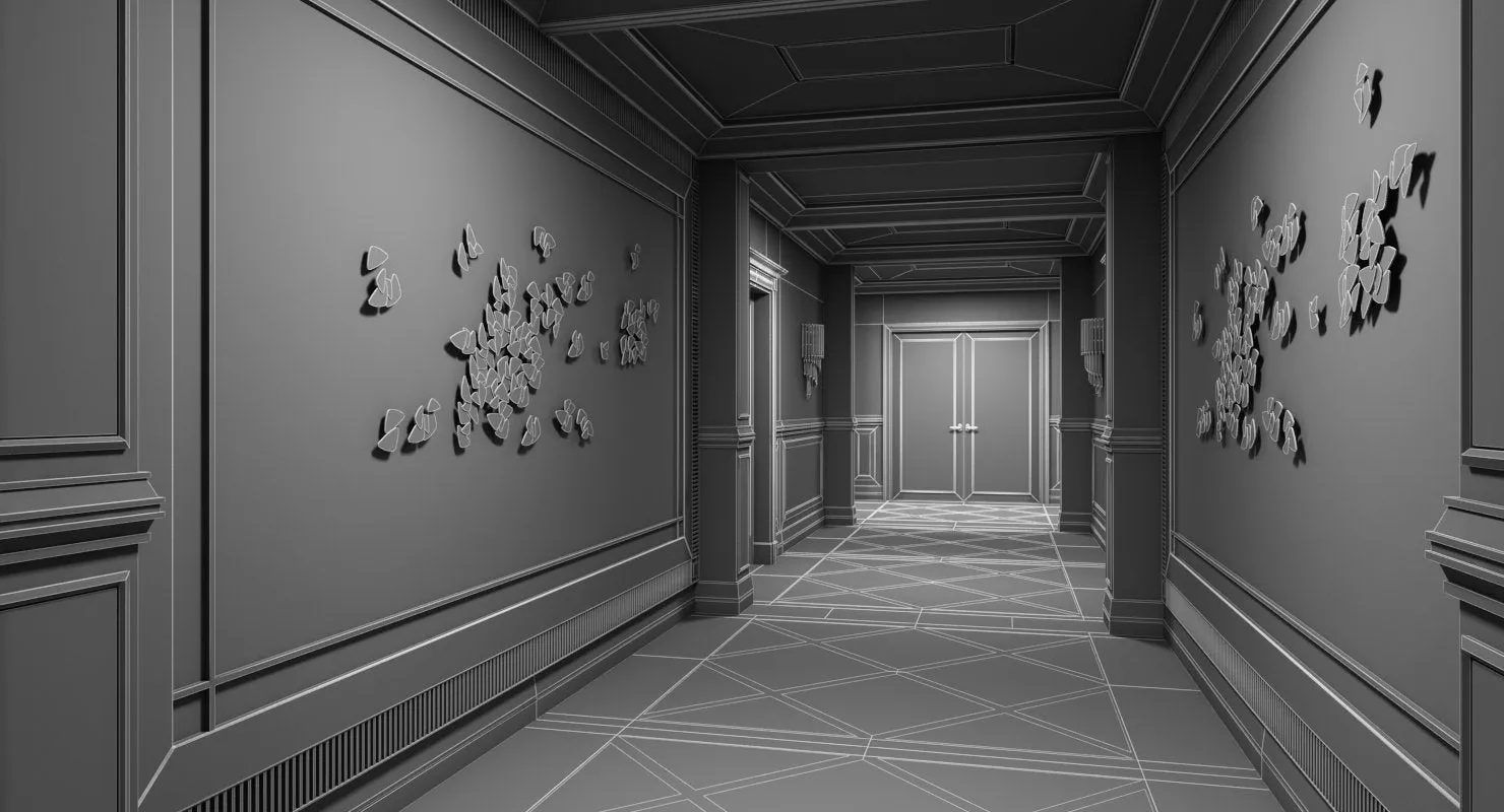 3D model Grand Corridor Tileable Kit 2