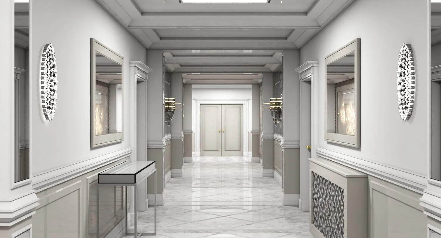 3D model Grand Corridor Tileable Kit 2