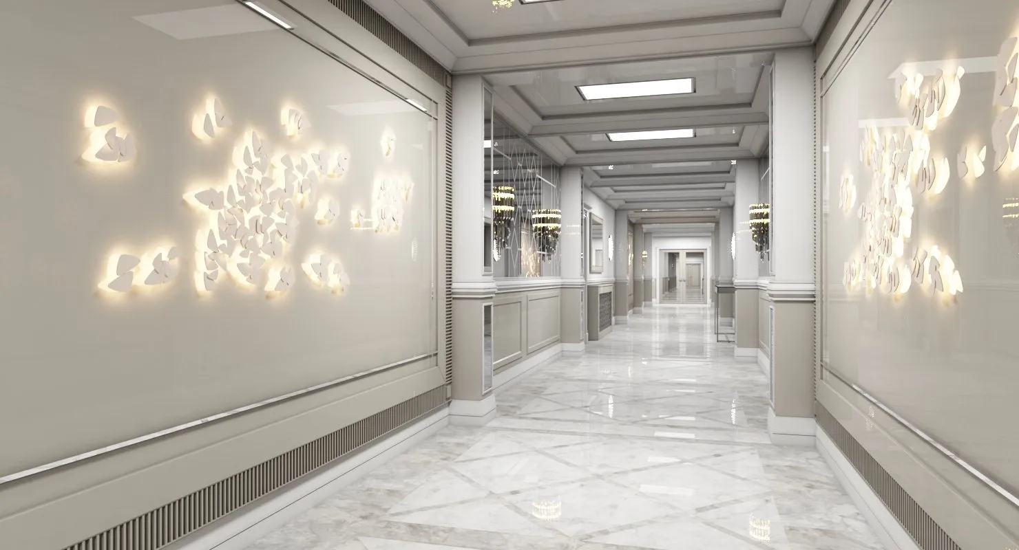 3D model Grand Corridor Tileable Kit 2