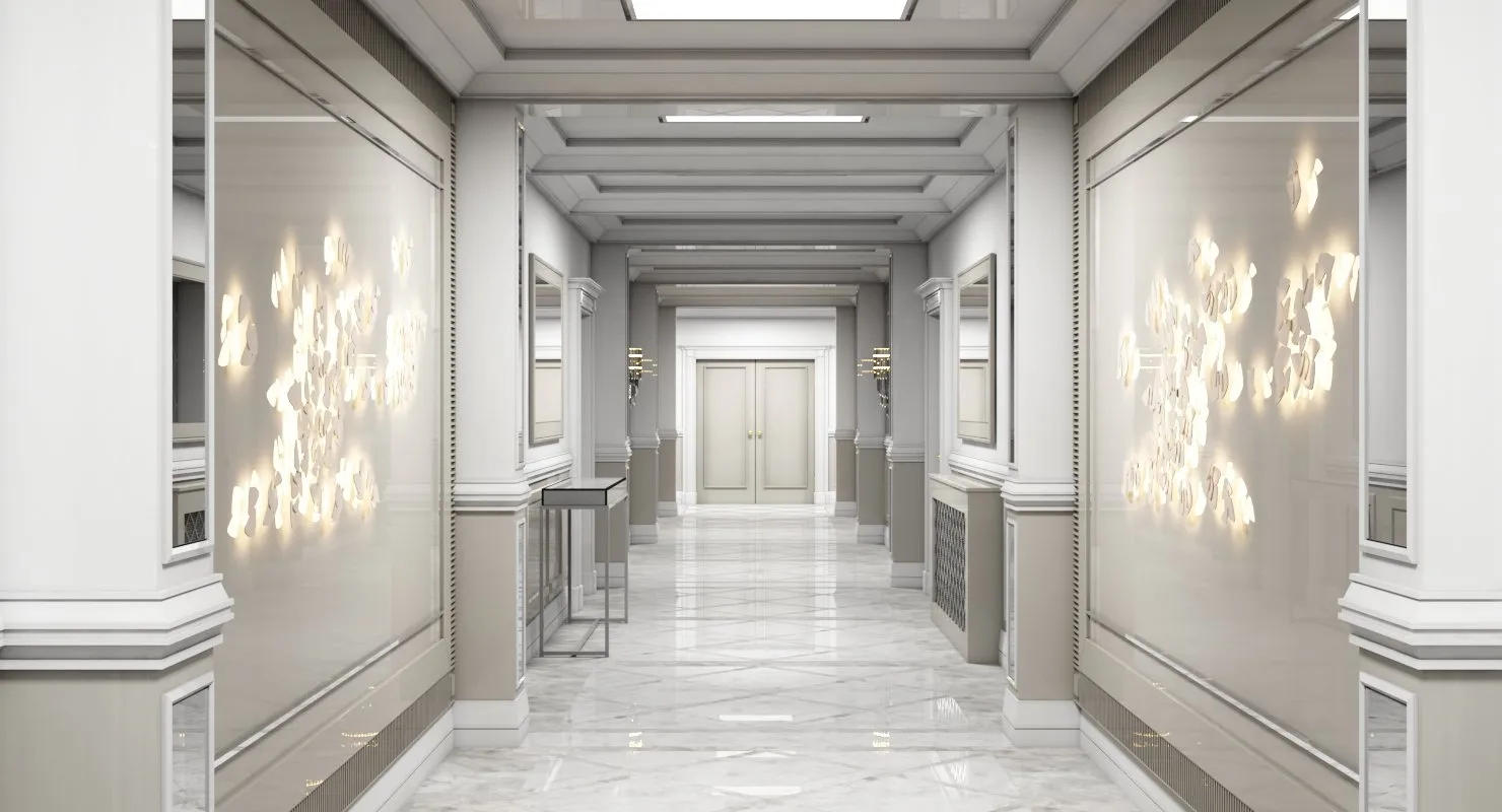 3D model Grand Corridor Tileable Kit 2
