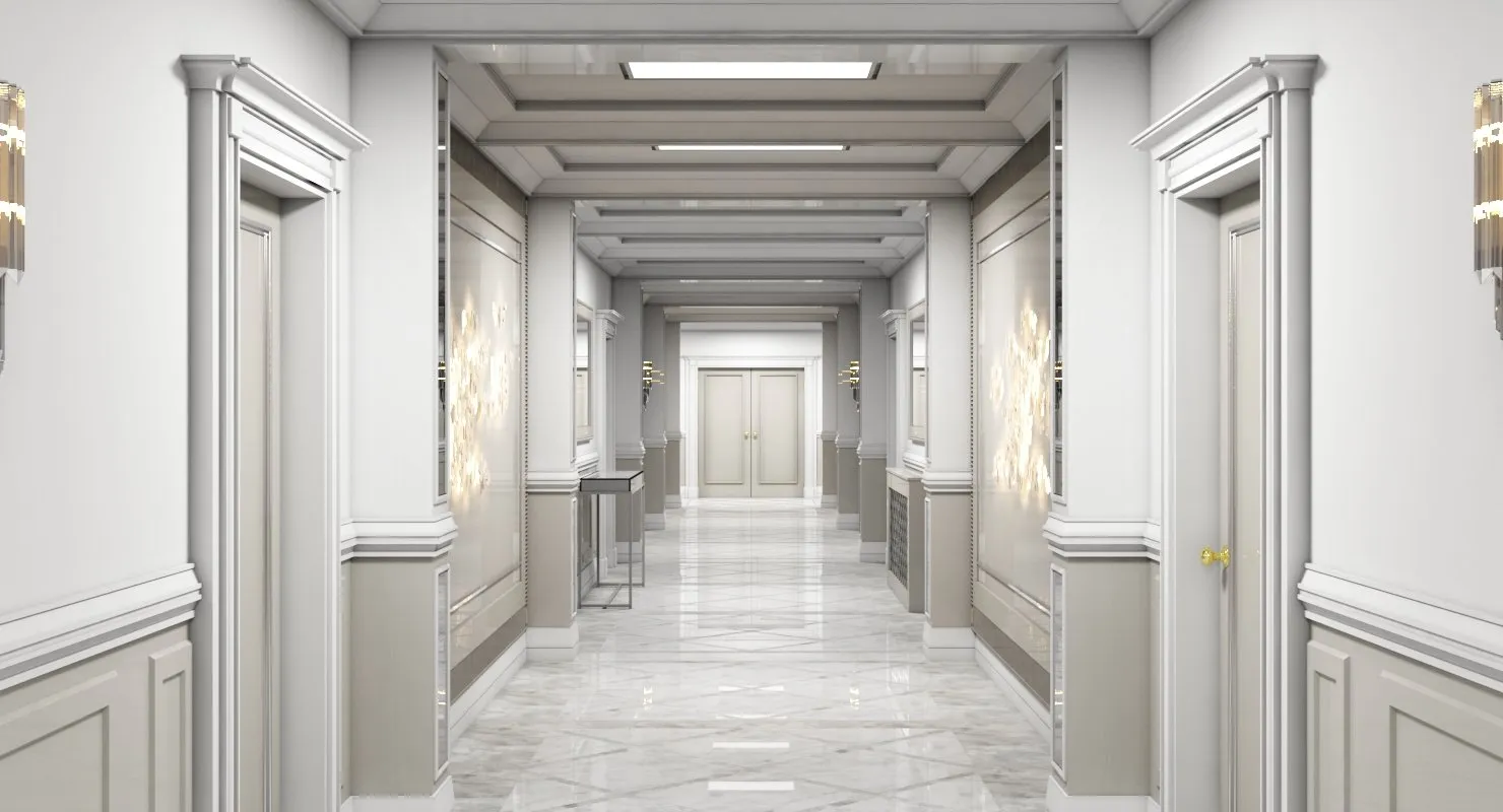 3D model Grand Corridor Tileable Kit 2