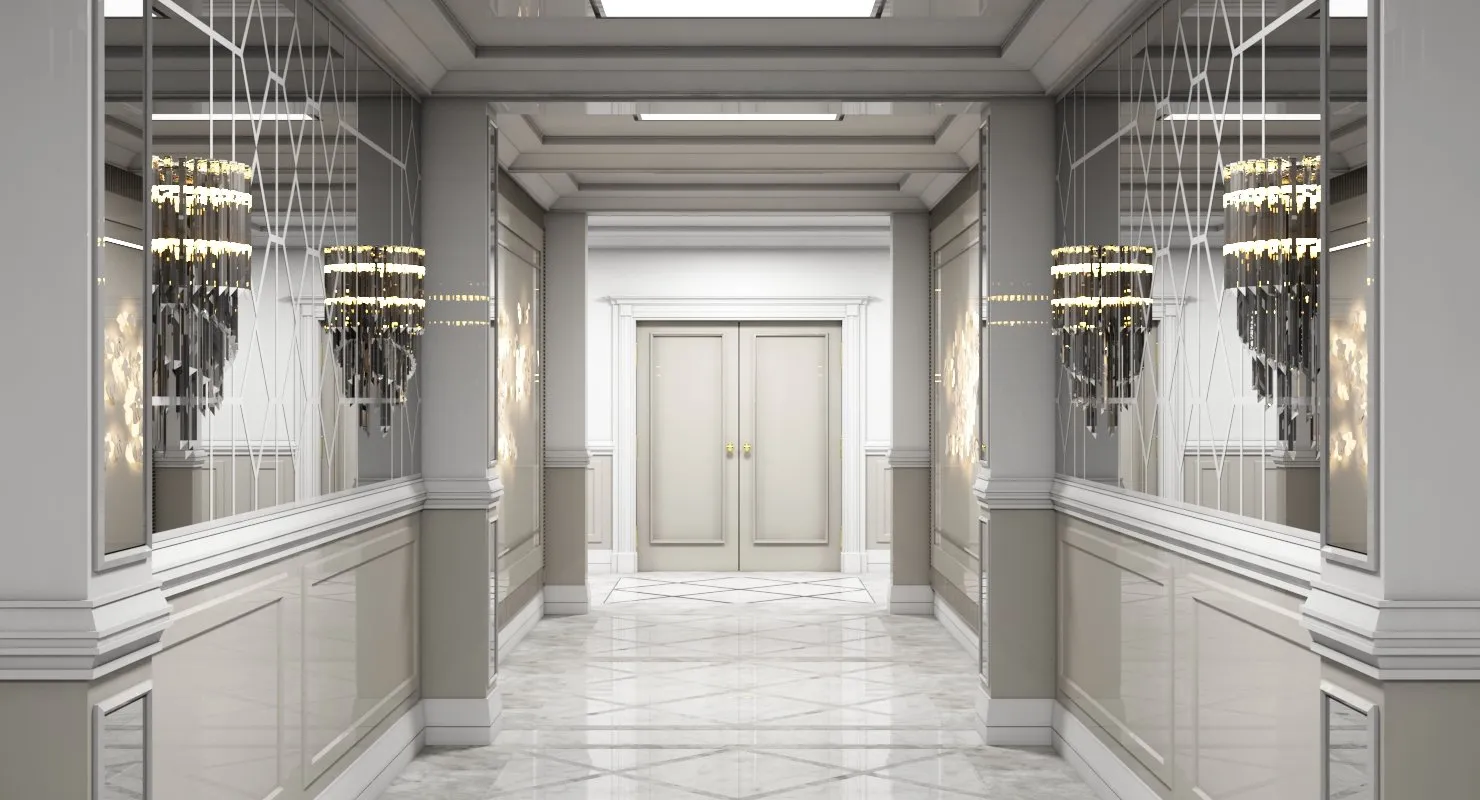 3D model Grand Corridor Tileable Kit 2