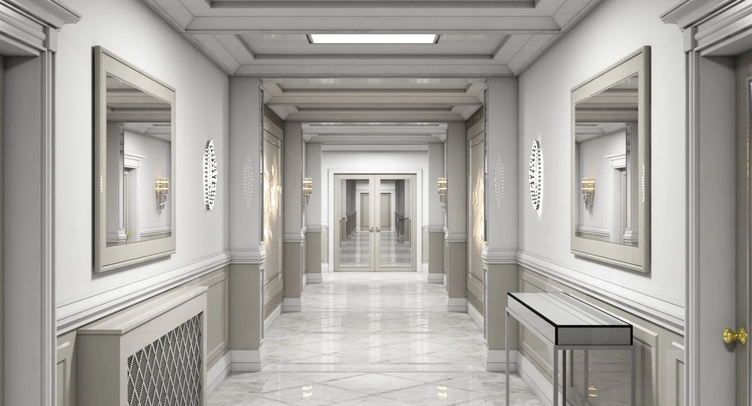 3D model Grand Corridor Tileable Kit 2