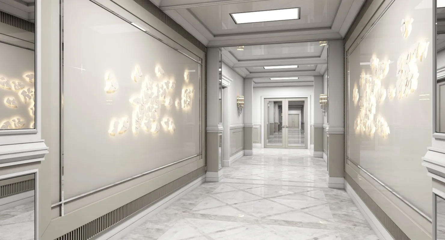 3D model Grand Corridor Tileable Kit 2