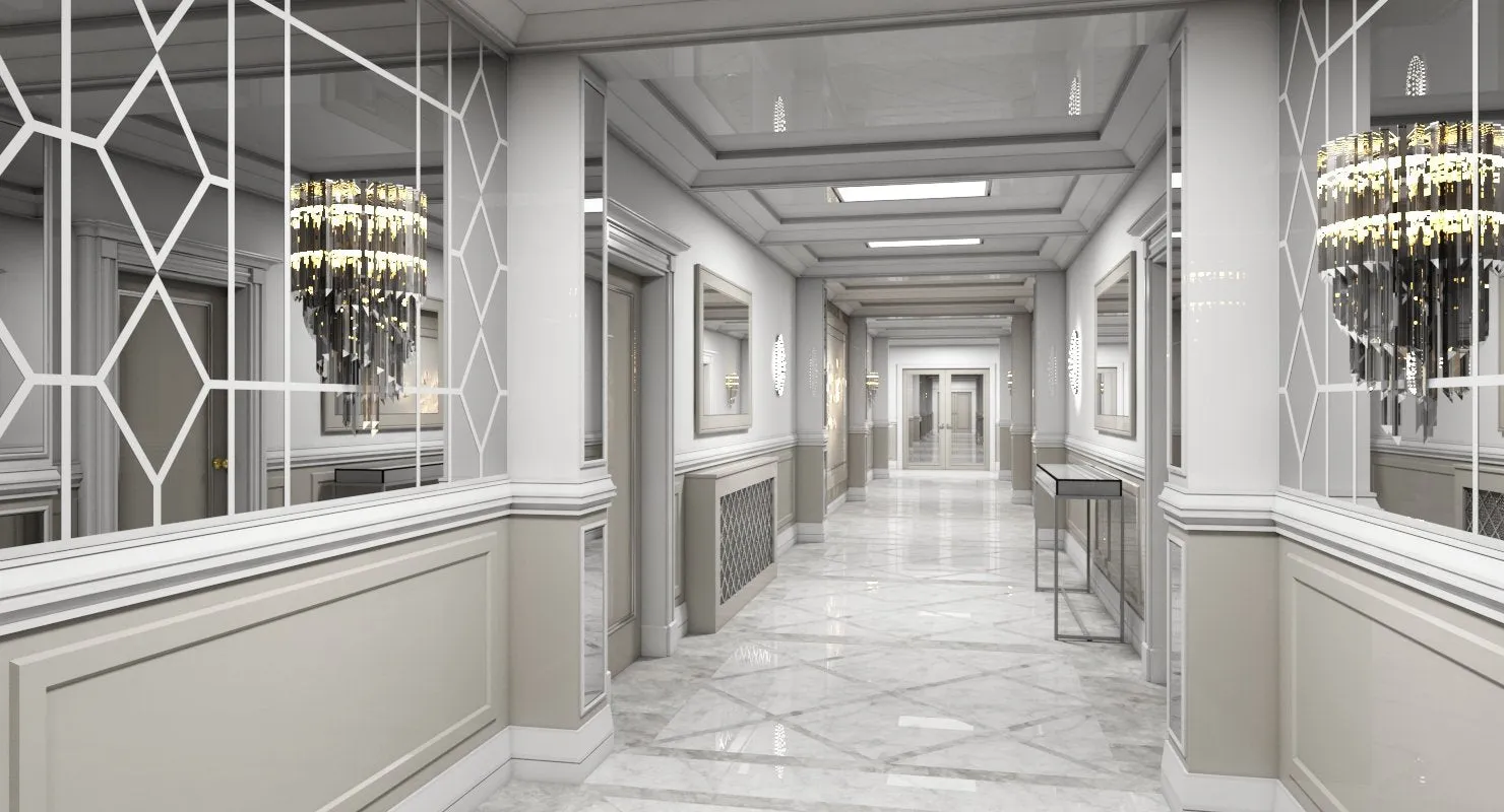 3D model Grand Corridor Tileable Kit 2