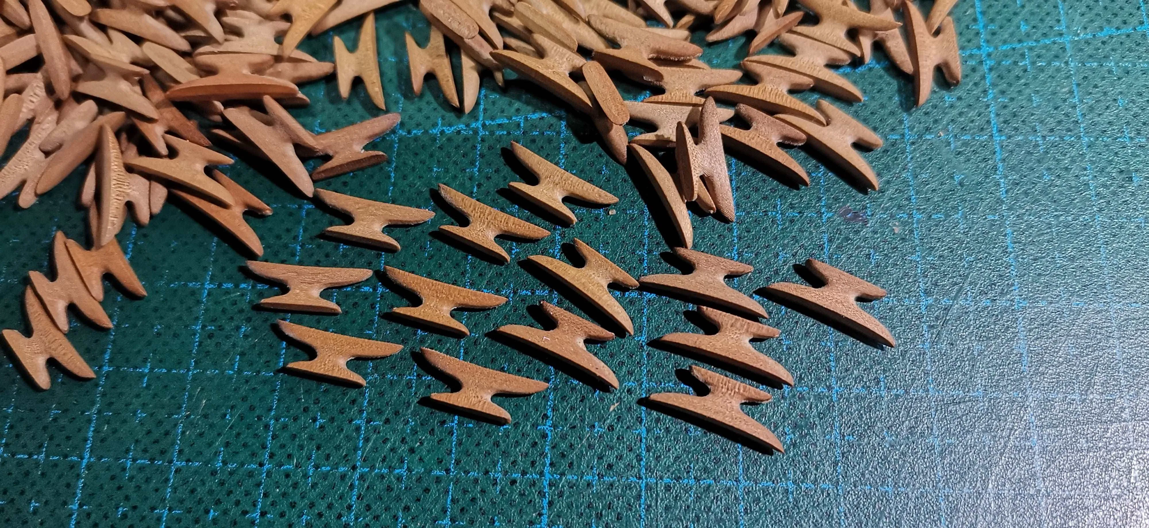8mm Pearwood Cleats  12/bag
