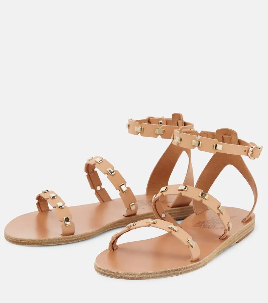 Ancient Greek Sandals Coco embellished leather sandals