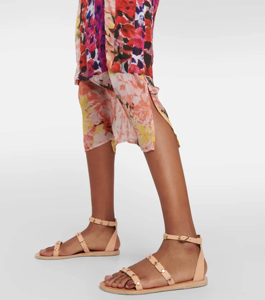 Ancient Greek Sandals Coco embellished leather sandals