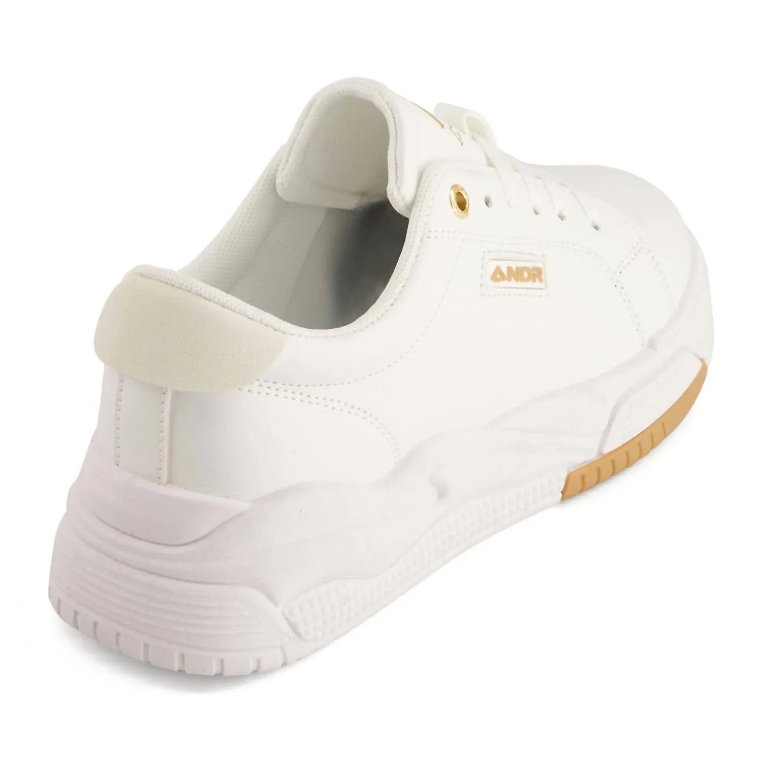 Andrea - Women's Casual Sneakers With Golden Accent