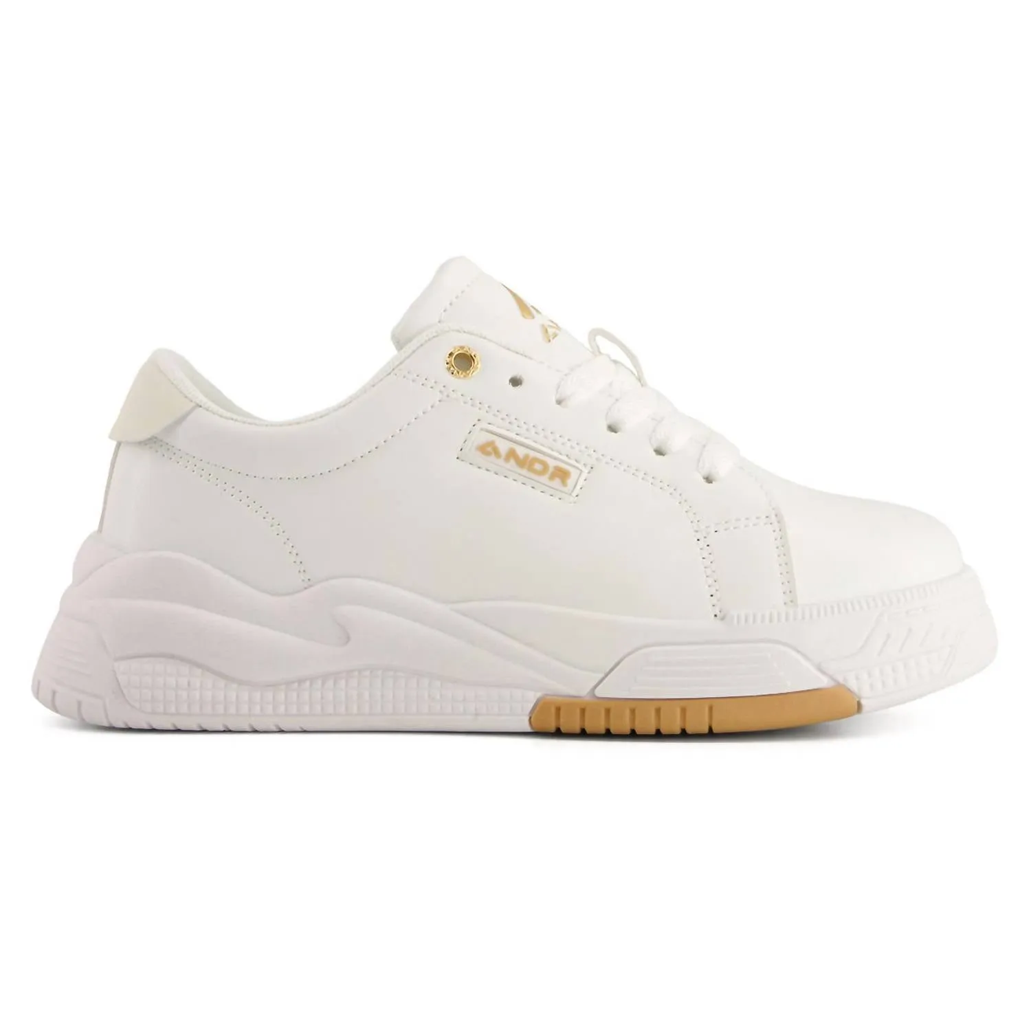 Andrea - Women's Casual Sneakers With Golden Accent