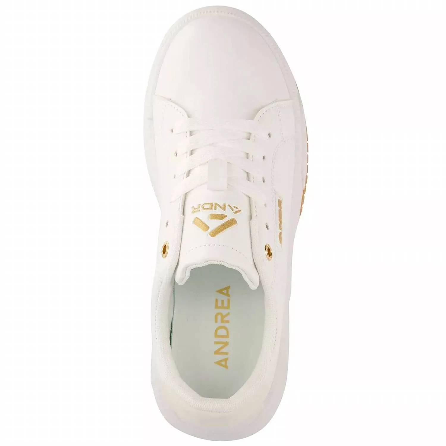 Andrea - Women's Casual Sneakers With Golden Accent