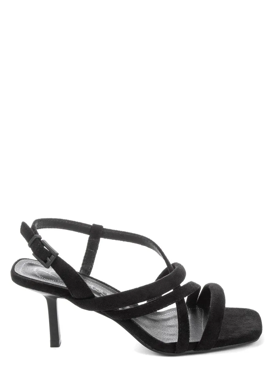 Betsy Black Kitten Heel Sandals