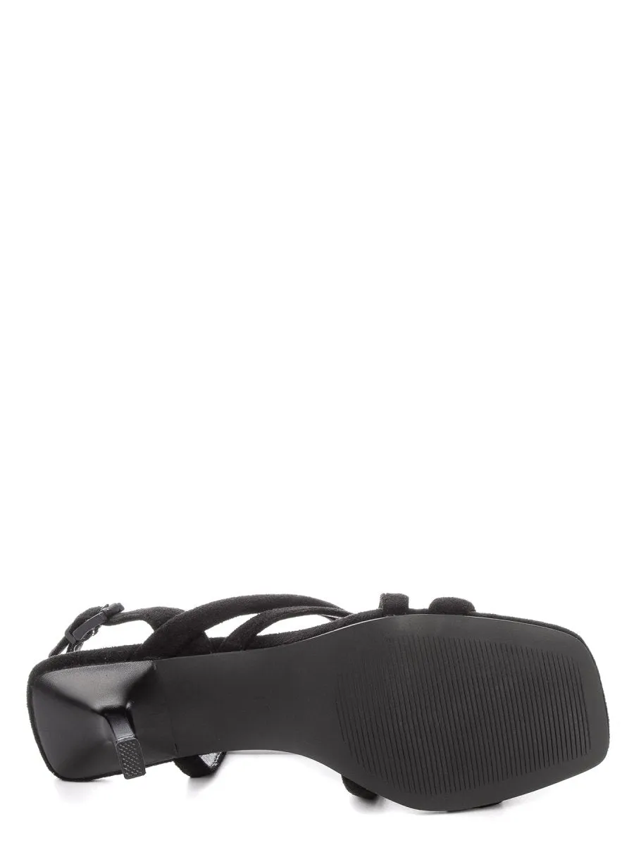 Betsy Black Kitten Heel Sandals