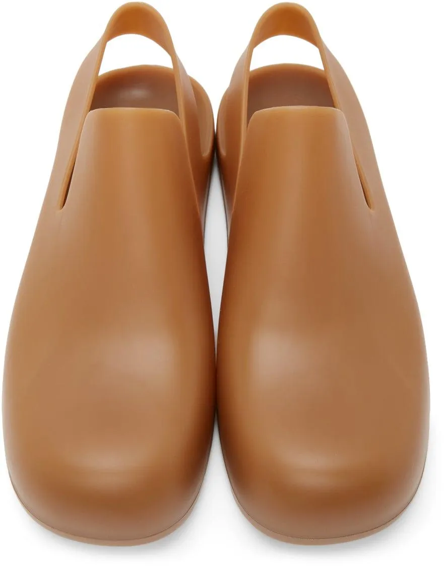 Bottega Veneta Tan Rubber Puddle Loafers