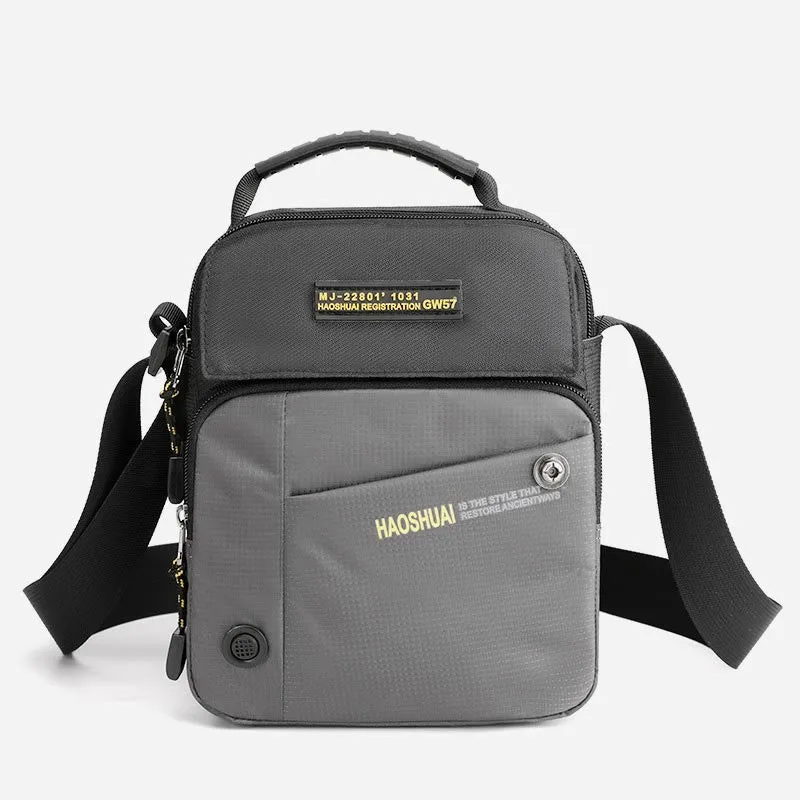 Crossbody Bag For Men Casual Daily Commute Waterproof Nylon Bag