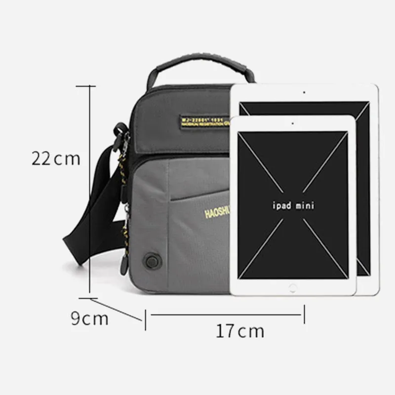 Crossbody Bag For Men Casual Daily Commute Waterproof Nylon Bag