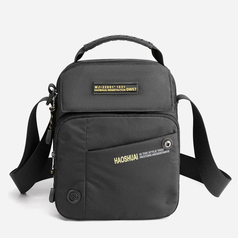 Crossbody Bag For Men Casual Daily Commute Waterproof Nylon Bag