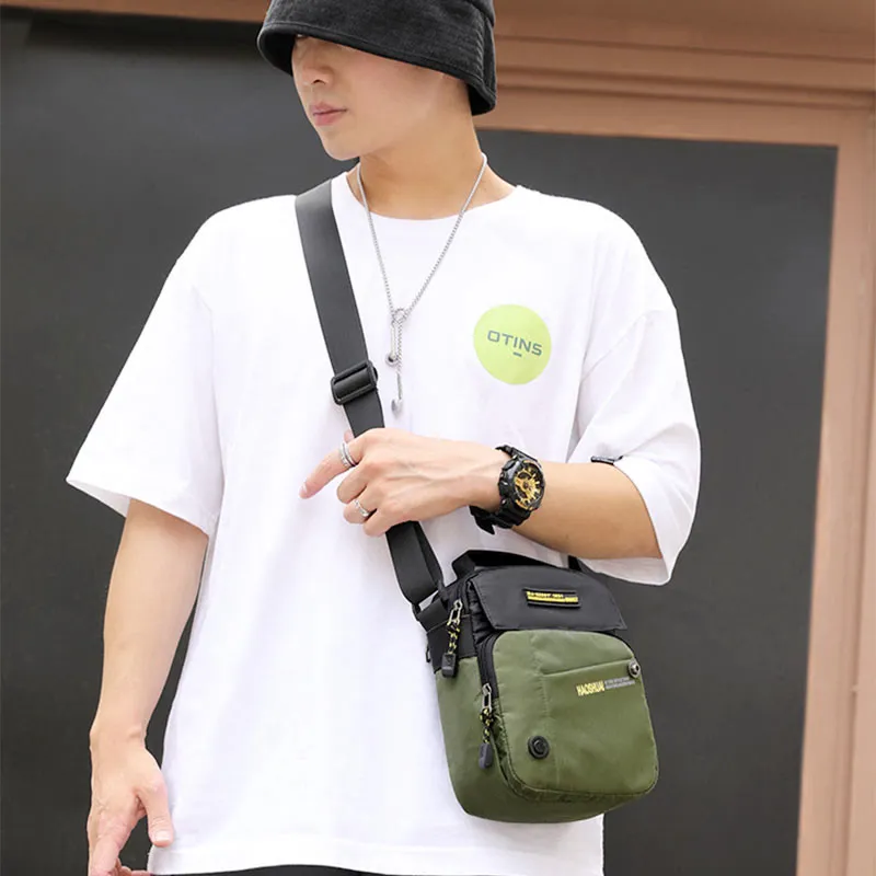Crossbody Bag For Men Casual Daily Commute Waterproof Nylon Bag