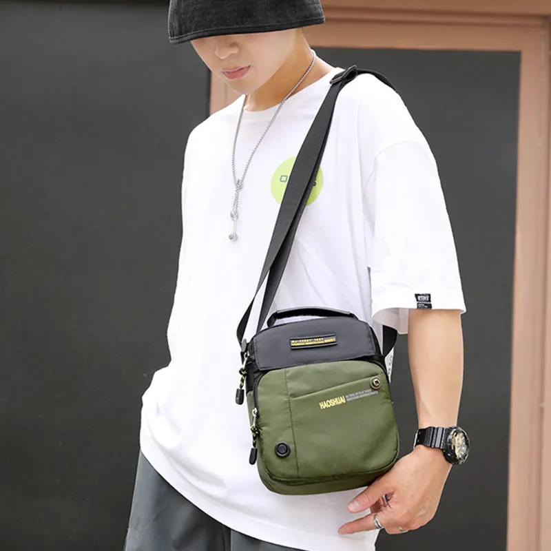 Crossbody Bag For Men Casual Daily Commute Waterproof Nylon Bag