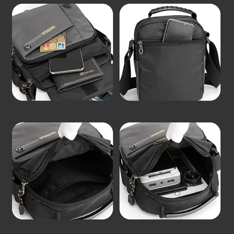 Crossbody Bag For Men Casual Daily Commute Waterproof Nylon Bag