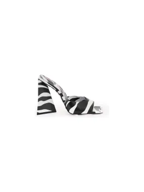 Devon Zebra Striped Mules