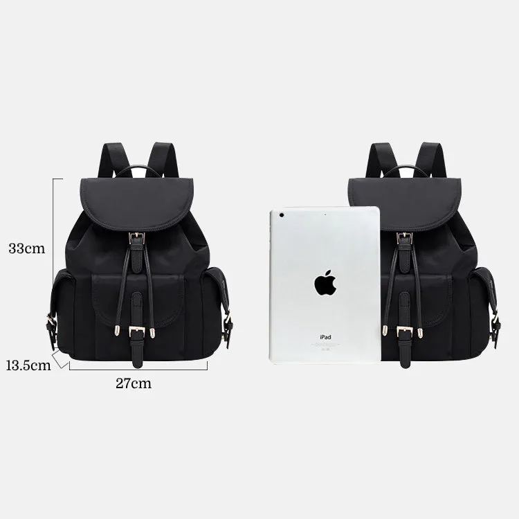 Drawstring Clamshell Backpack For Weekender Minimalist Waterproof Oxford Daypack