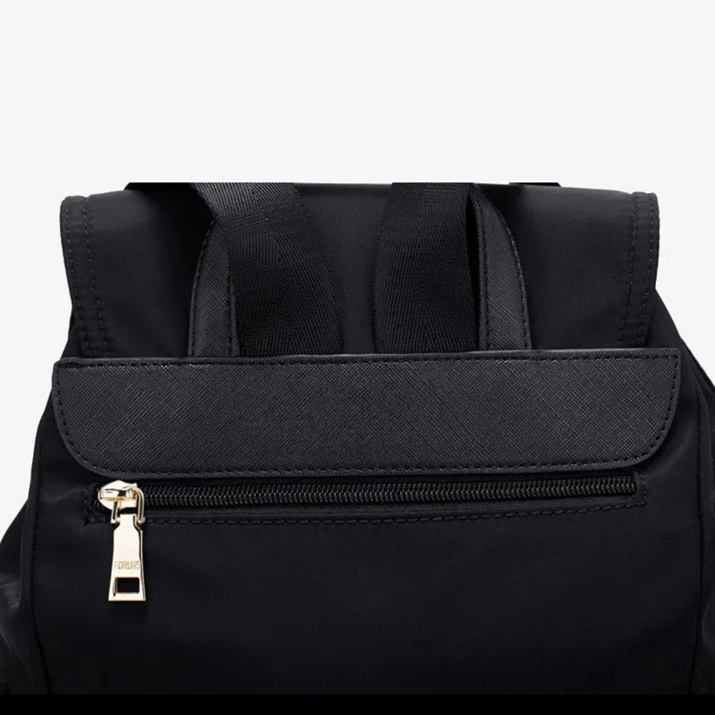 Drawstring Clamshell Backpack For Weekender Minimalist Waterproof Oxford Daypack