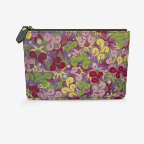 Floral Dynamic Leather Clutch
