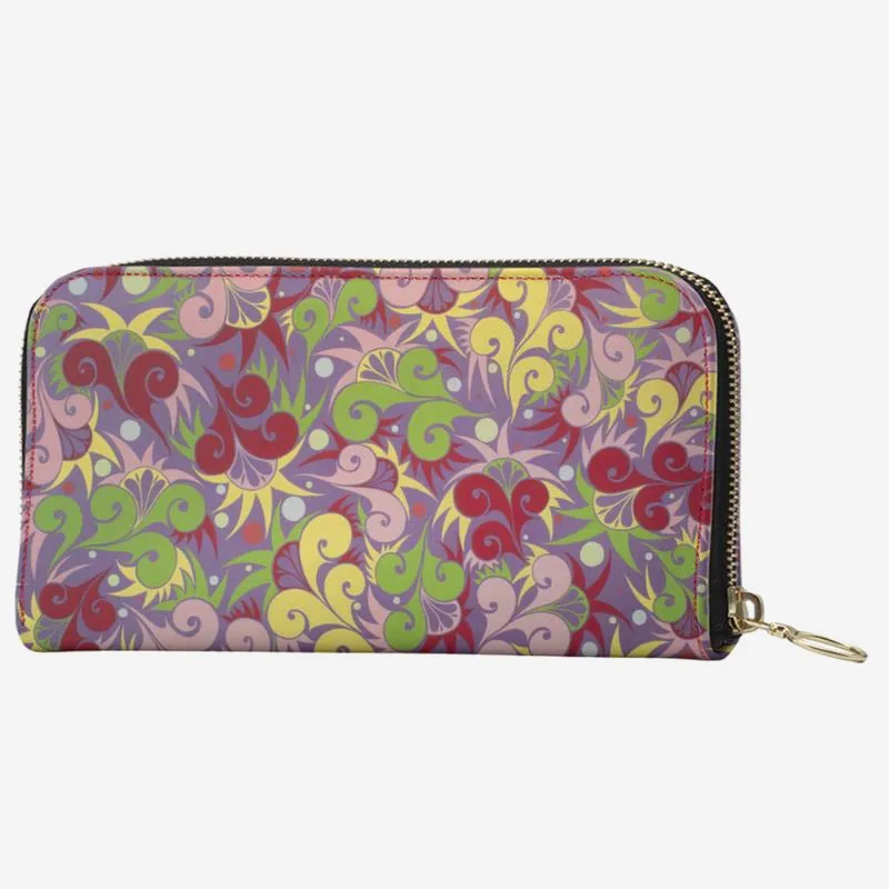 Floral Dynamic Leather Wallet