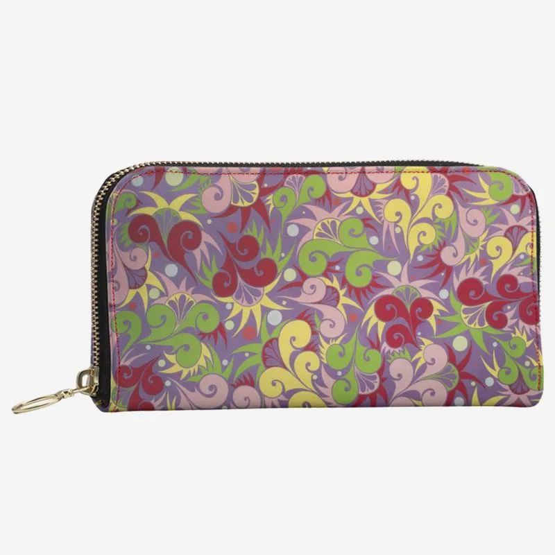 Floral Dynamic Leather Wallet