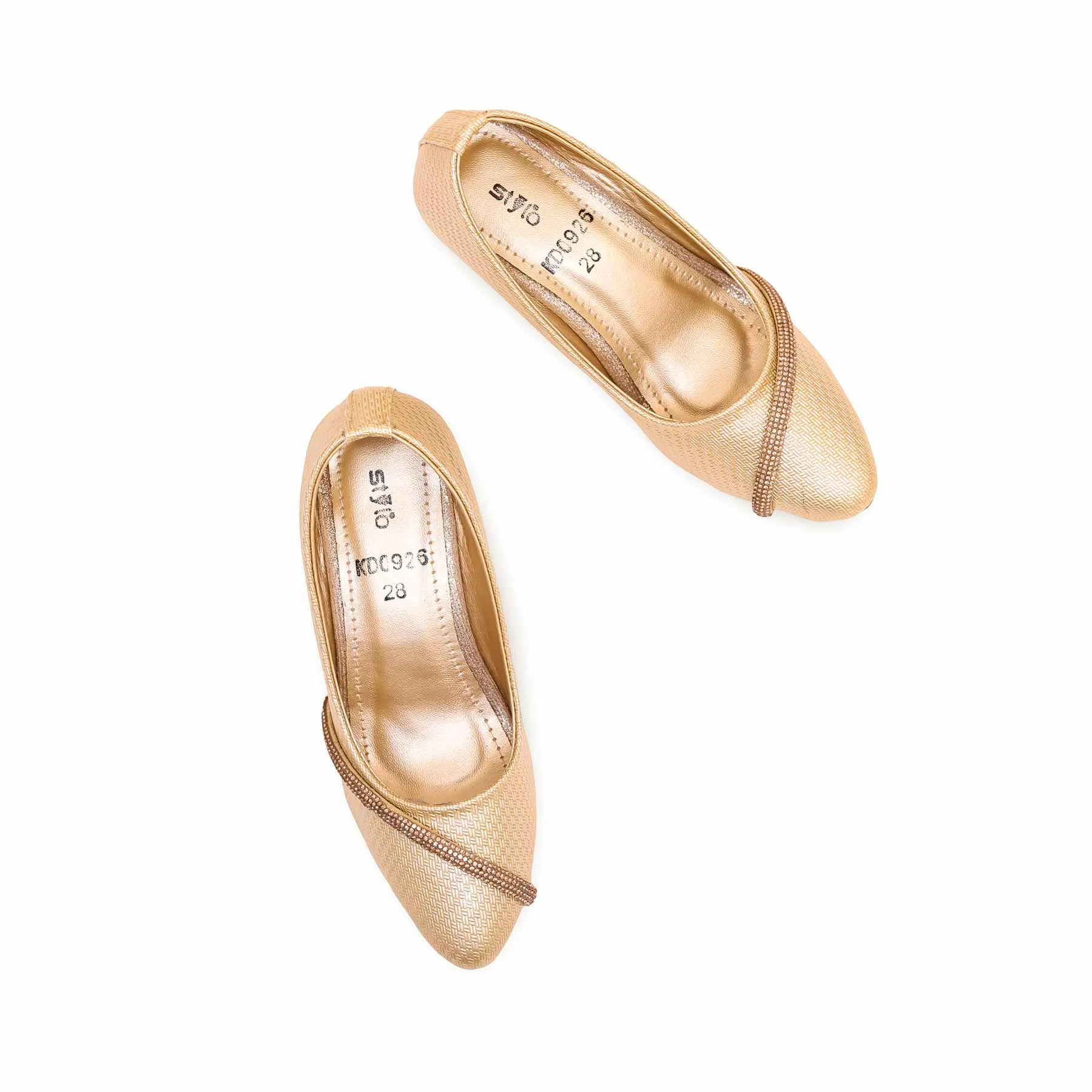 Girls Golden Formal Pumps KD0926