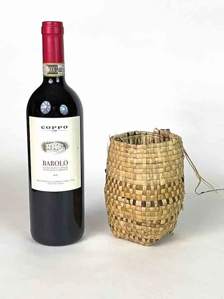 Handwoven Flexible Very Small Cylindrical Swampgrass Basket