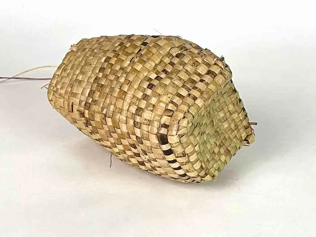 Handwoven Flexible Very Small Cylindrical Swampgrass Basket
