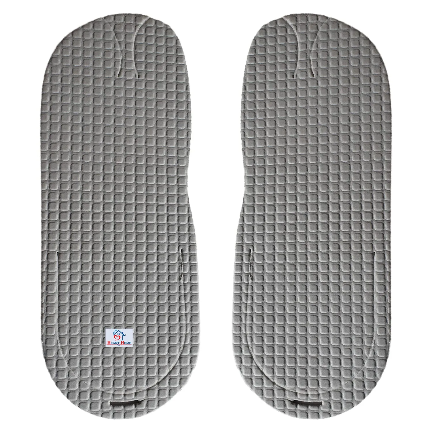 Heart Home Rubber Bathroom Slipper for Men & Women 3 Pair (Grey) 54HH4202.
