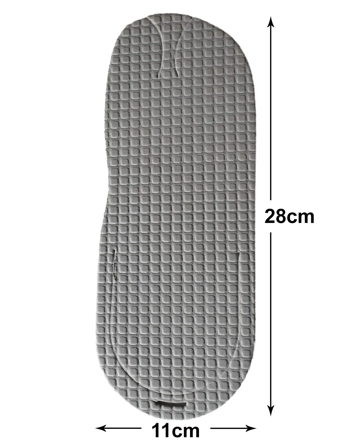 Heart Home Rubber Bathroom Slipper for Men & Women 3 Pair (Grey) 54HH4202.