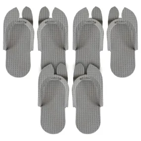 Heart Home Rubber Bathroom Slipper for Men & Women 3 Pair (Grey) 54HH4202.