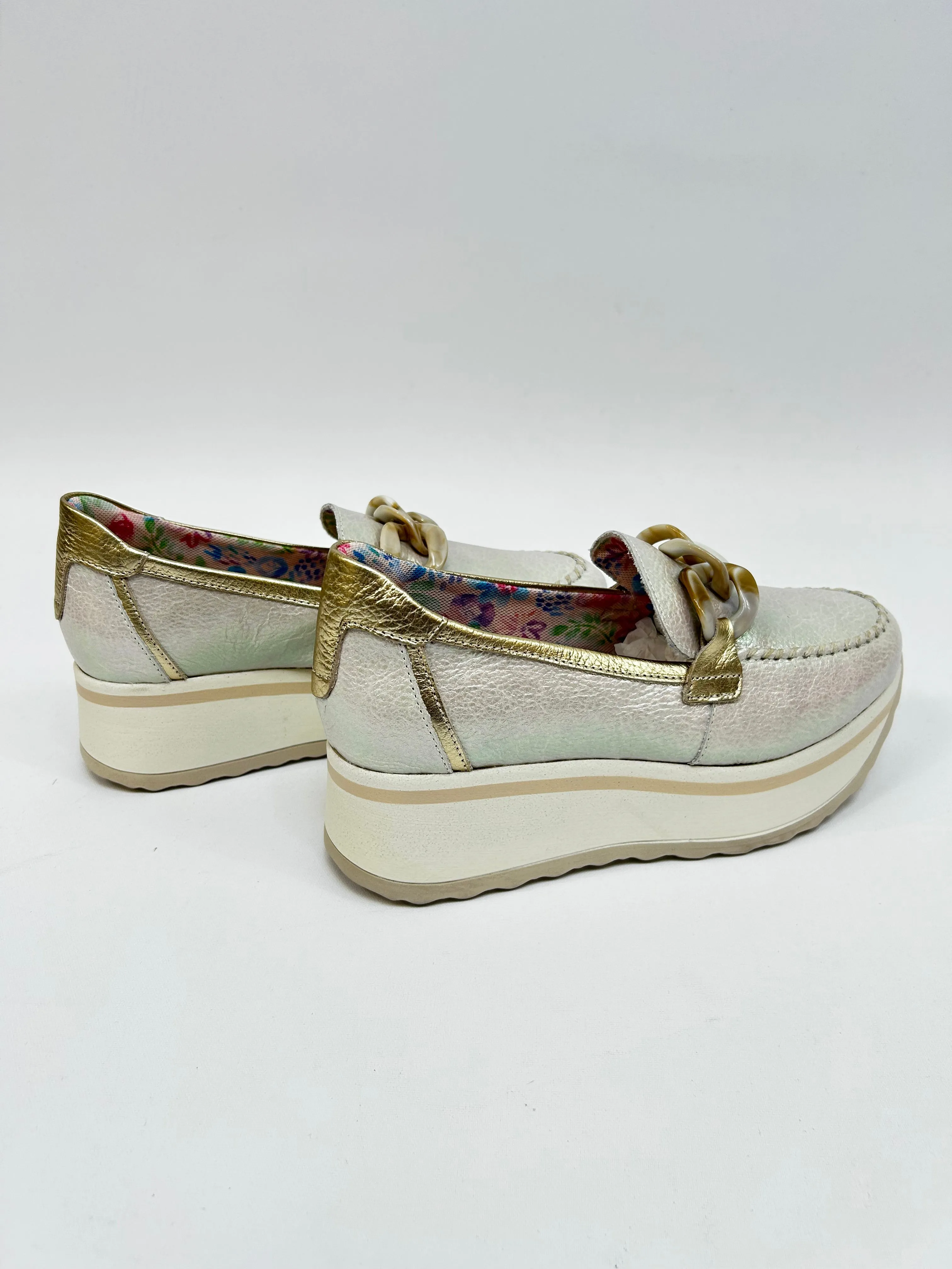 JOSE SAENZ Iridescent Buckle Loafers