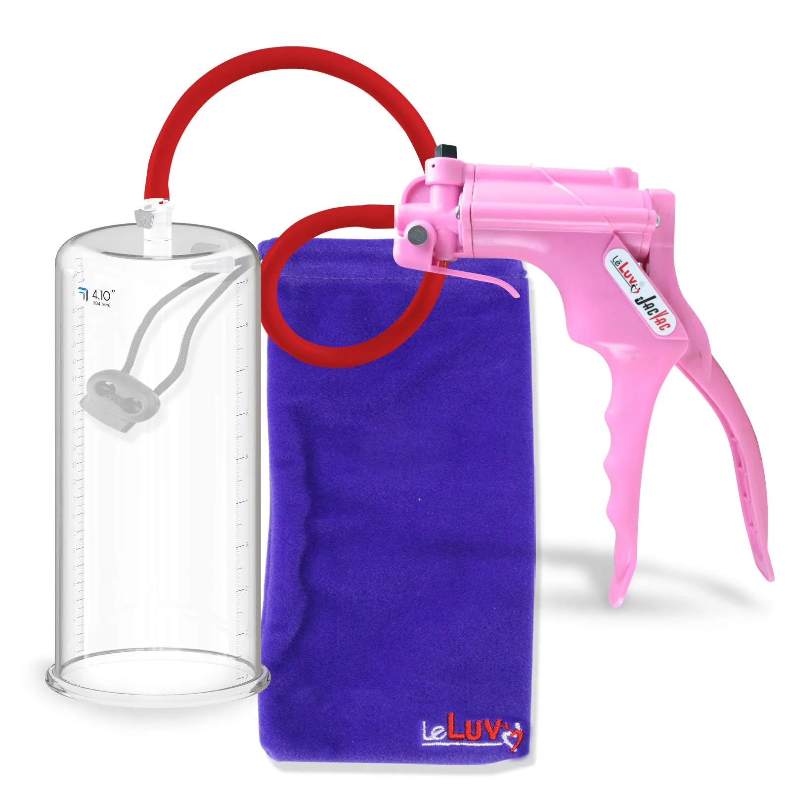 LeLuv JacVac Penis Pump - NPT Gauge Options with Round Flange Cylinder - Choose Size & Color