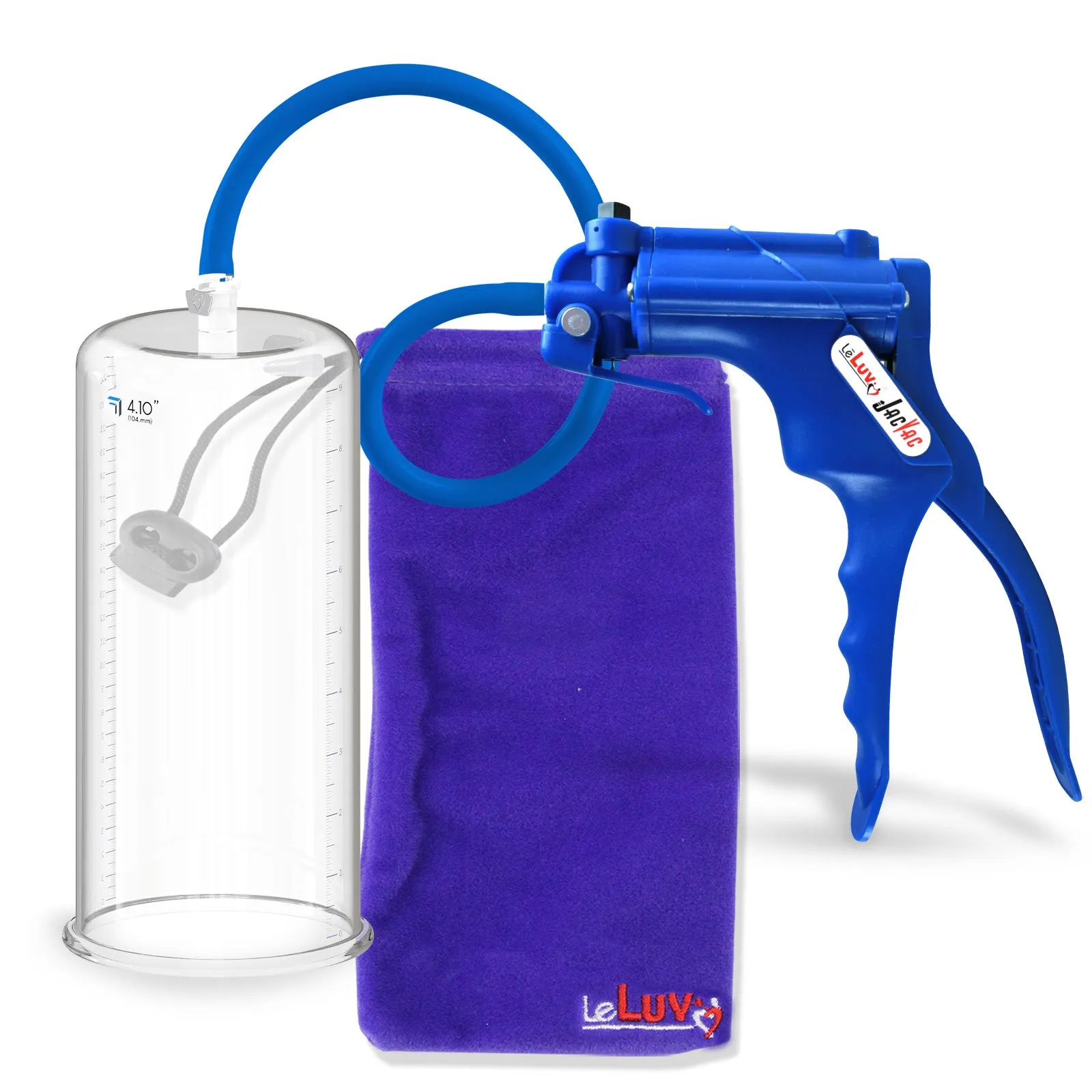 LeLuv JacVac Penis Pump - NPT Gauge Options with Round Flange Cylinder - Choose Size & Color