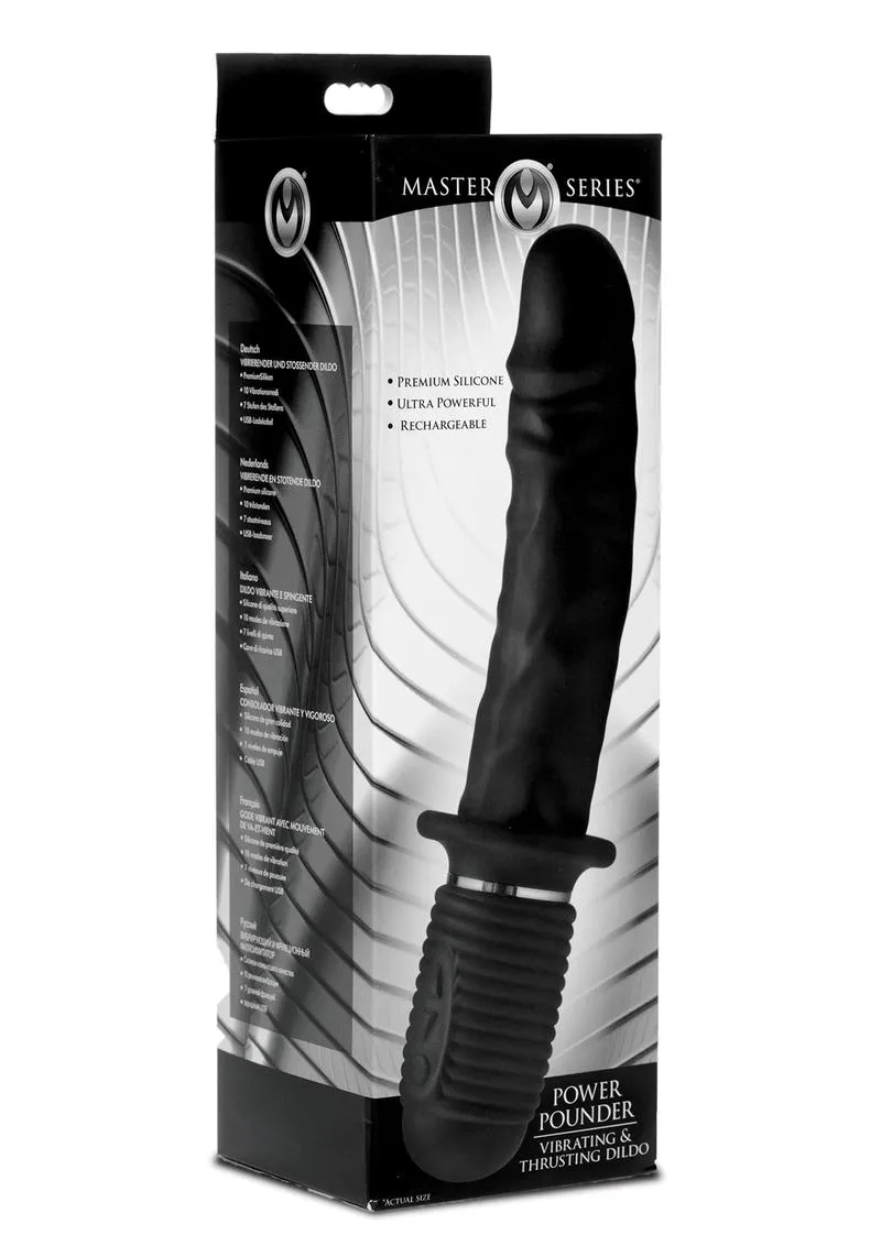 Master Series Power Pounder Vibrating and Thrusting Silicone Dildo