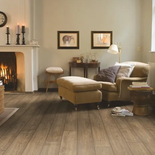 Quick-Step Laminate Impressive Ultra Scraped Oak Grey Brown 12mm