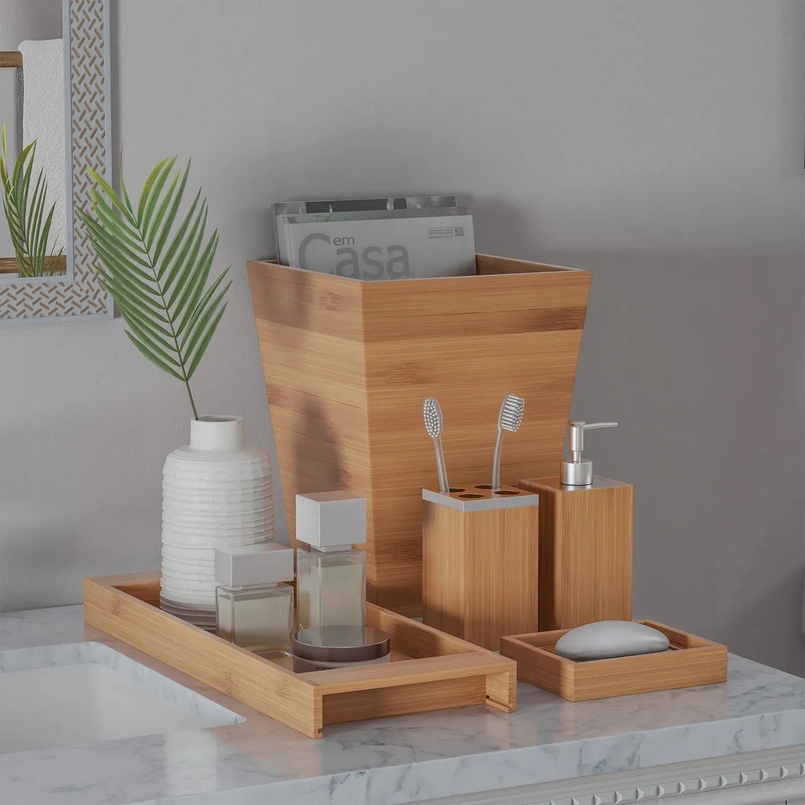 Serenity 5-Piece Bamboo Bath Set