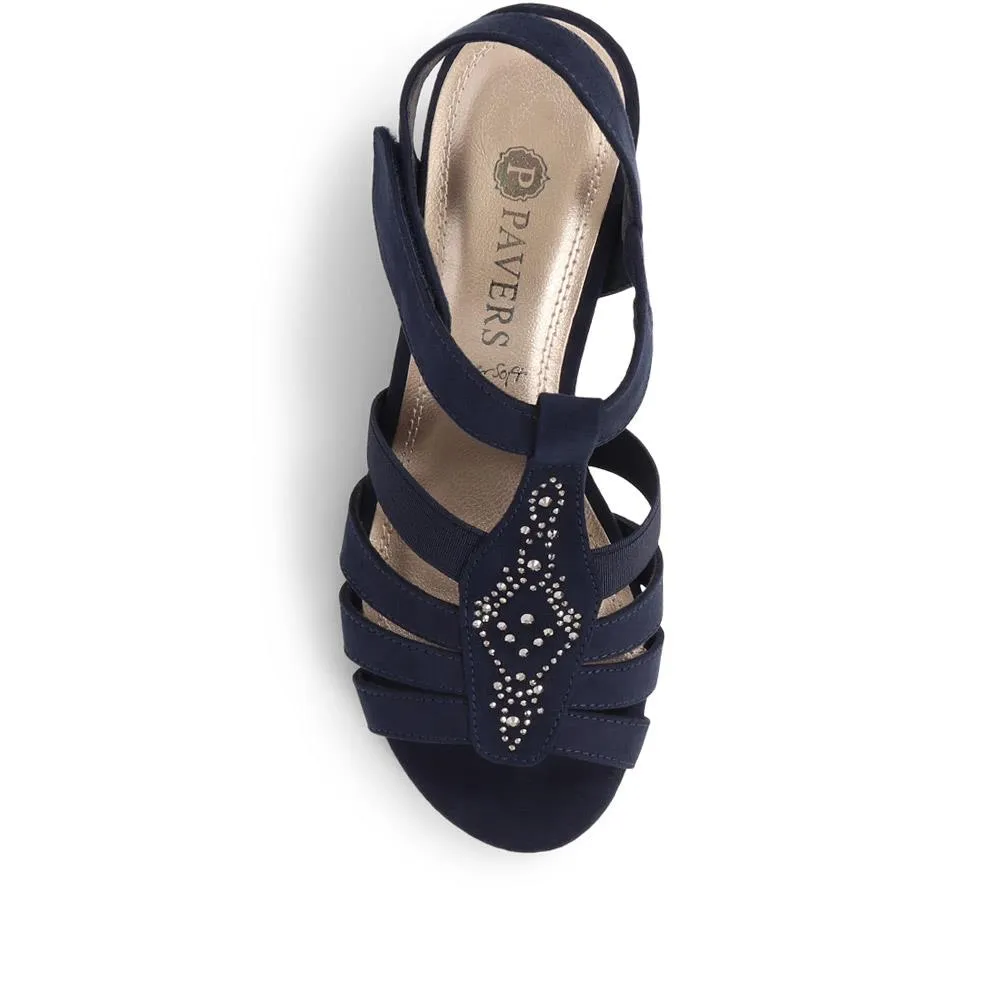 Slip-On Block Heeled Sandals  - PLAN39005 / 325 341
