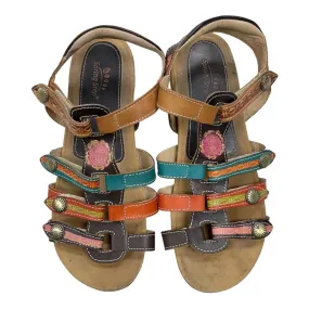 Spring Step L’Artiste Nadra Colorful Gladiator Sandals Size 39 9
