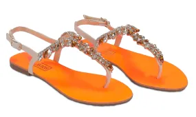 Ventutto Rio  Crystal Cluster T-Strap Sandal