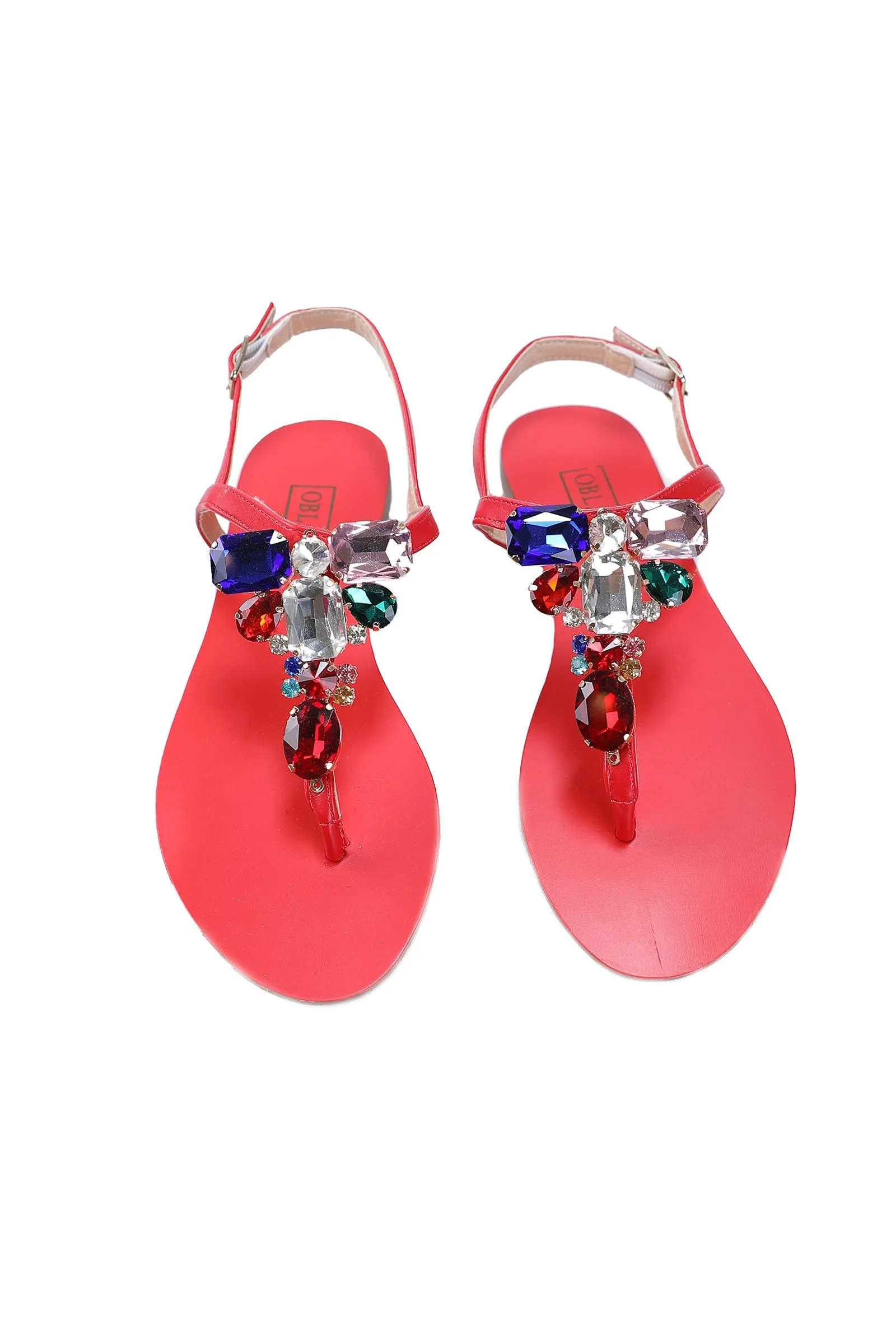 Ventutto Rio  Crystal Cluster T-Strap Sandal