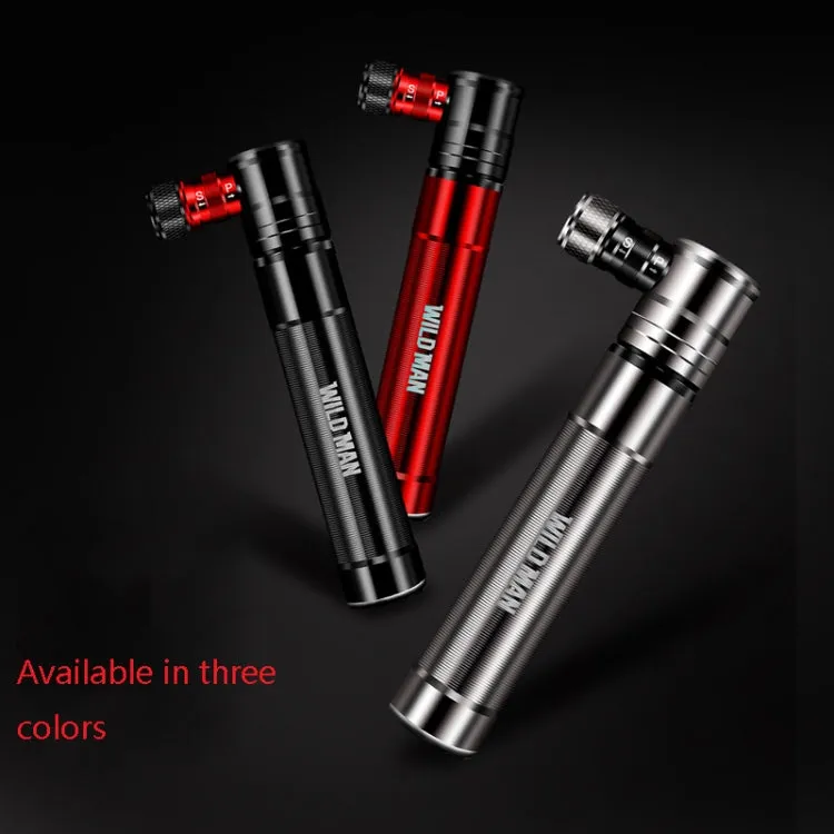 WILD MAN Mountain Road Bike Portable Bicycle Pump Us And French Mouth Universal Pump Mini Basketball Football Pump(Silver)